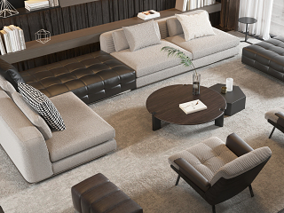 Minotti 现代沙发茶几组合
