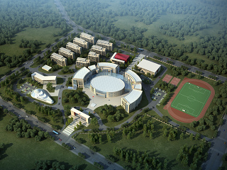 学校鸟瞰 现代建筑 学校建筑