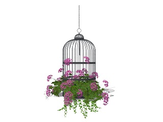 现代吊挂植物 绿植 吊篮盆栽