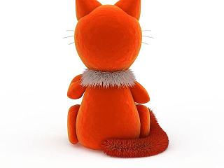 现代卡通猫玩具模型
