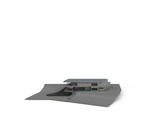 现代场地建筑模型
