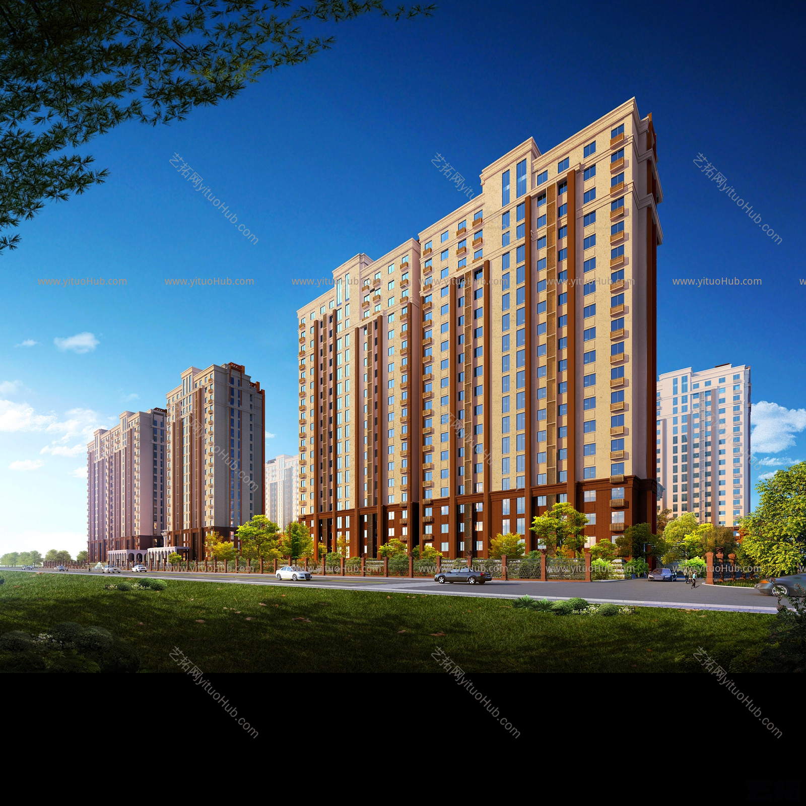 现代邯郸龙御湾小区建筑