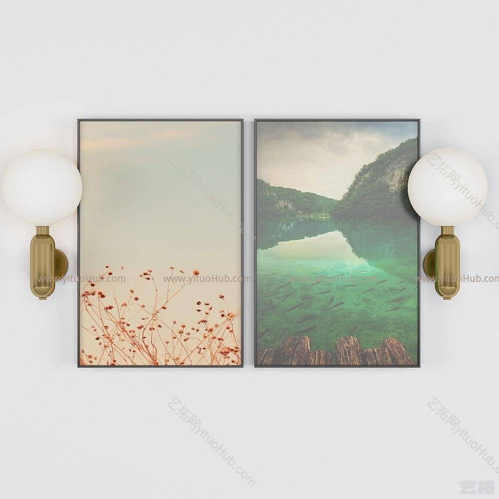 现代梦幻装饰画模型