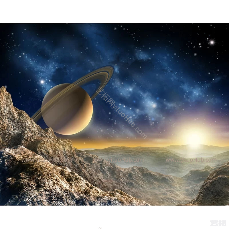 男孩房宇宙太空银河系主题儿童房壁纸壁布 墙纸墙布a(11)