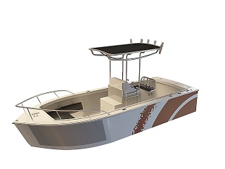 现代小型游艇模型