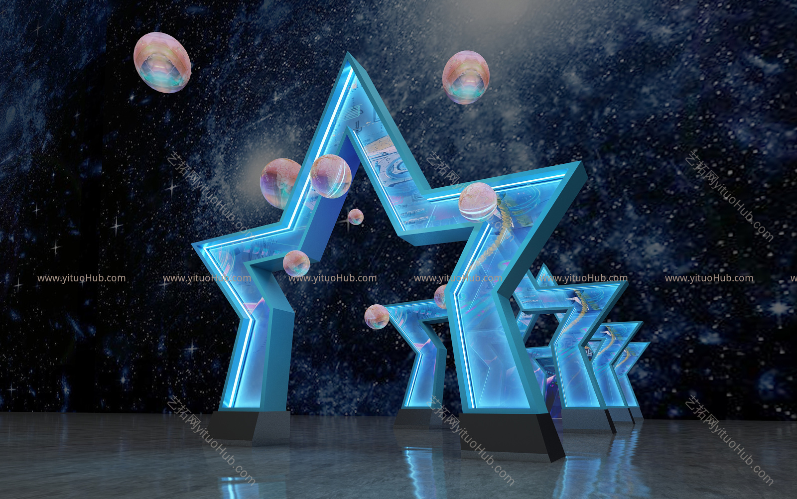 星形通道，星空门头