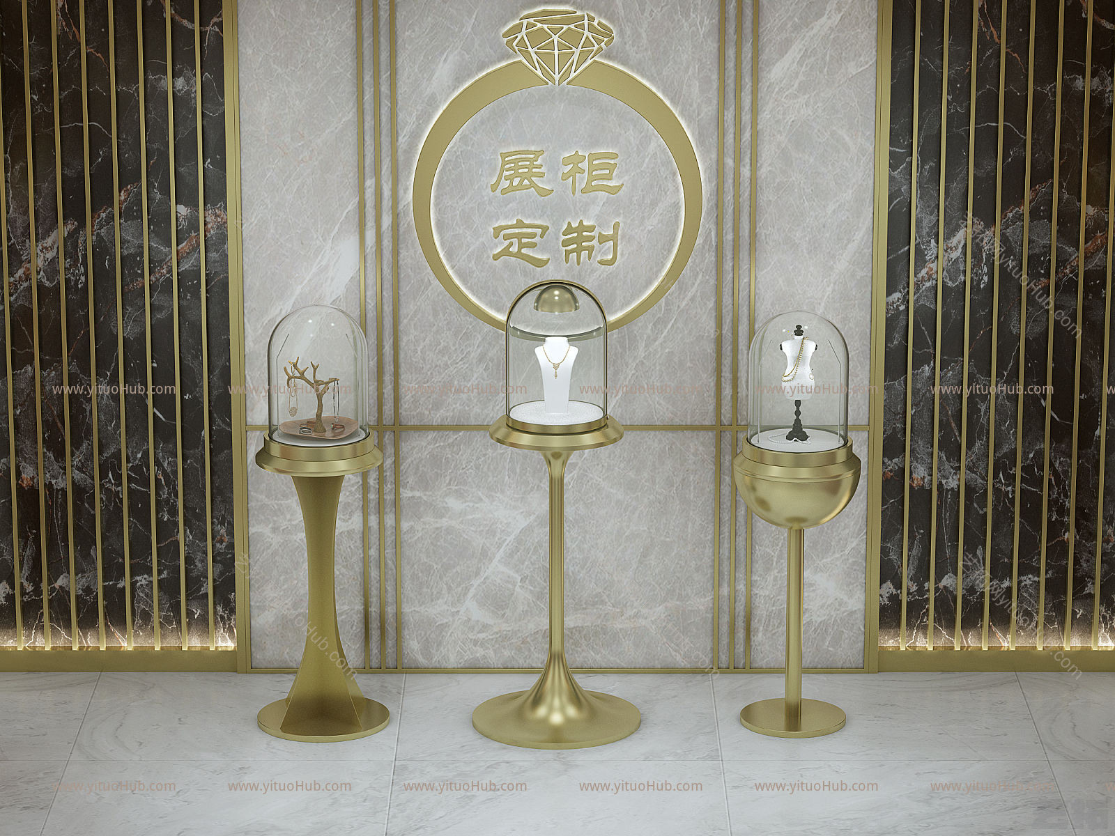 珠宝店 展柜 展示柜 柜子