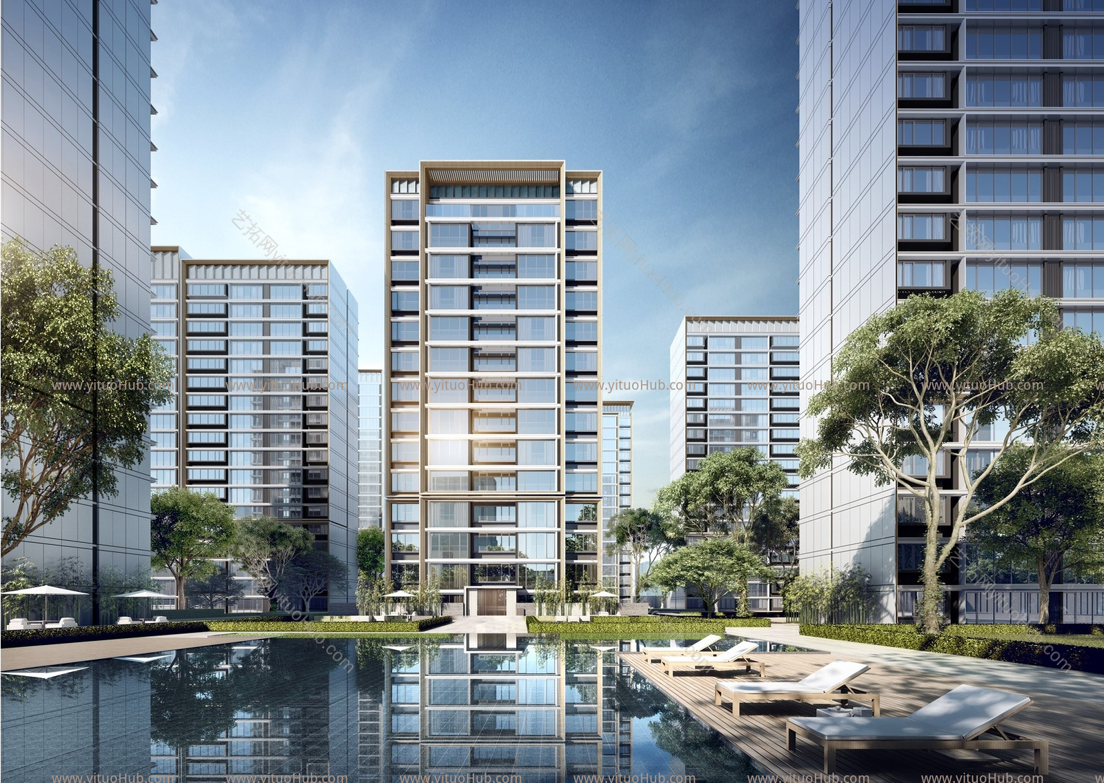 现代上海仁恒小区建筑 上海天华建筑设计