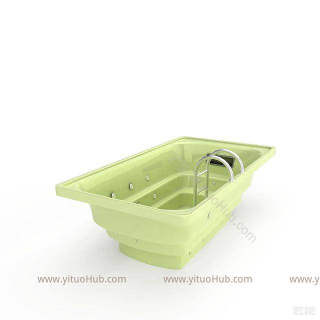 现代阶梯式浴缸模型