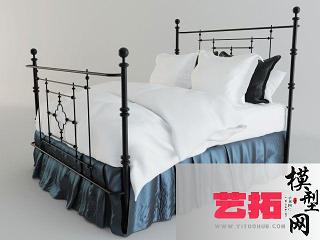 现代铁艺床