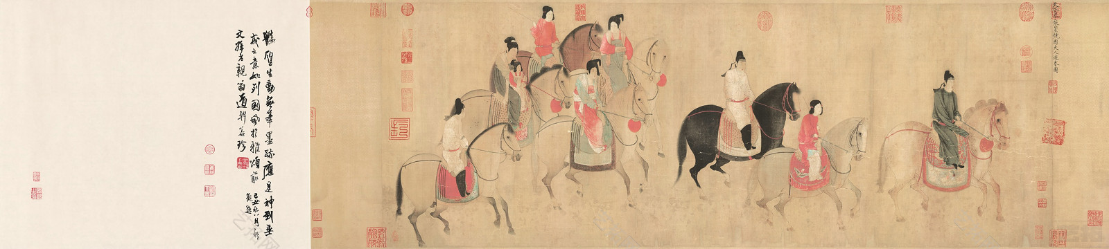 中式人物背景屏风画壁纸壁布背景画 (8)