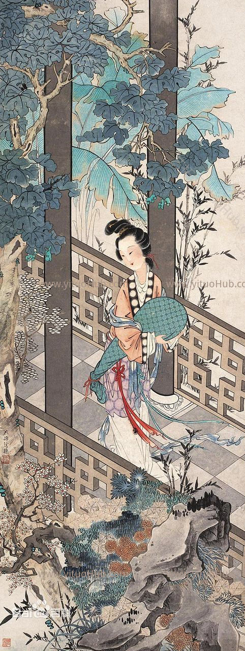 中式古典人物美女仕女图人物字画 (20)