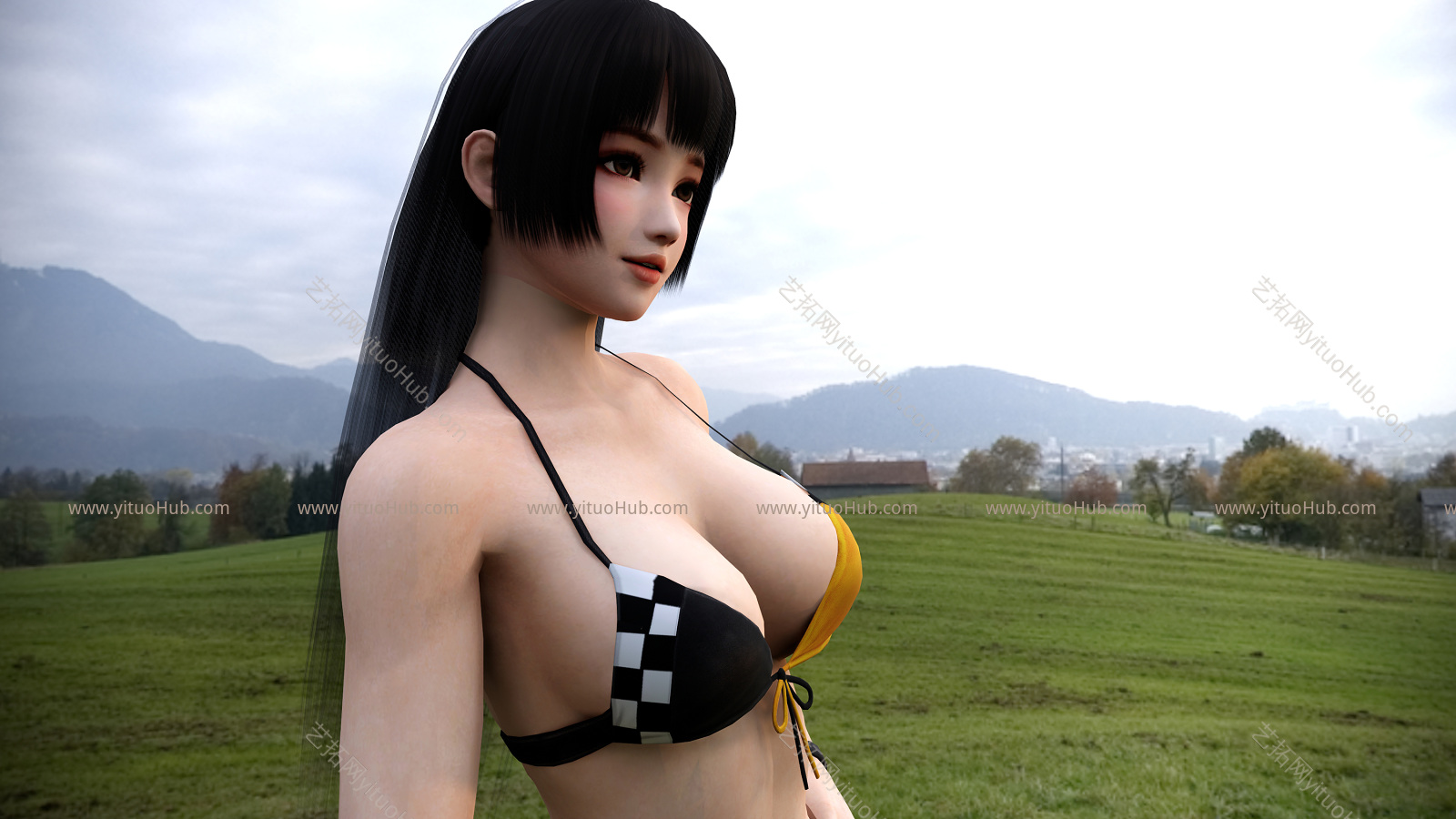 现代泳装美女