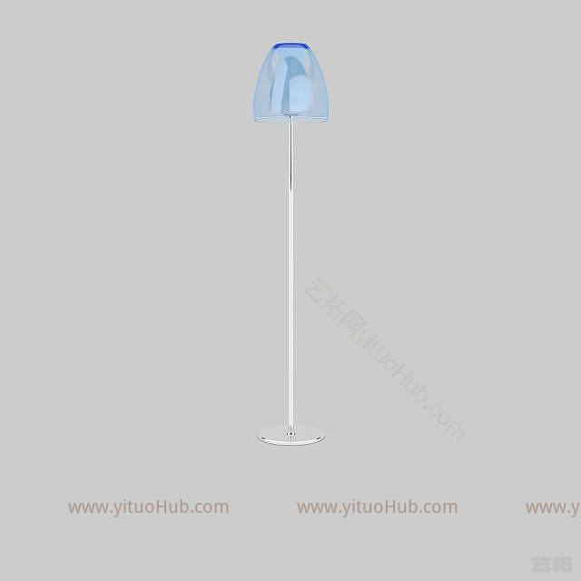 现代蓝色灯具模型