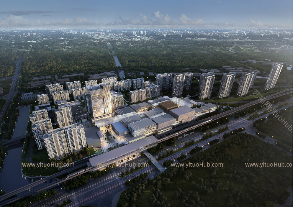 宝龙青浦徐泾段轨道交通17号线徐盈路上盖综合开发建筑概念方案设计