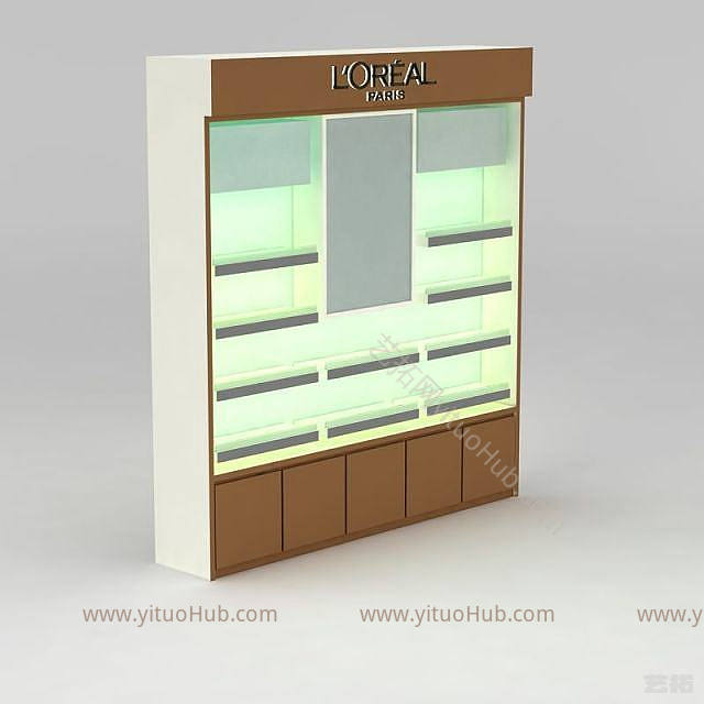 现代化妆品展柜模型