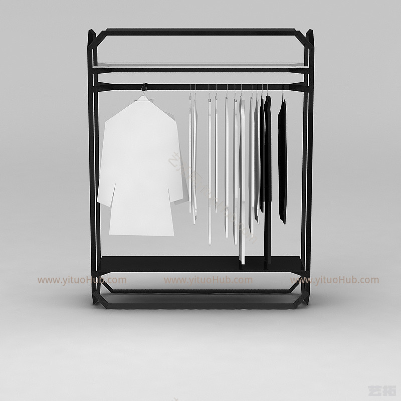 现代衣服架模型