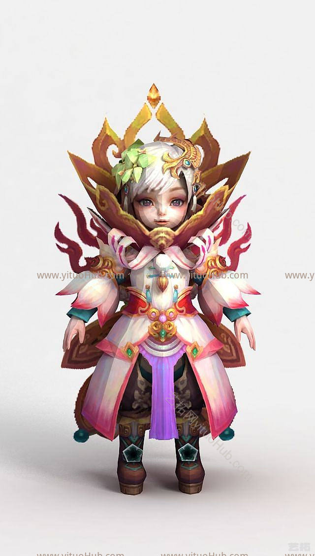 现代灵夙游戏人物形象模型