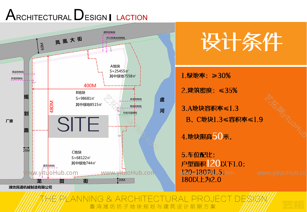 潍坊坊子地块总体规划及建筑设计前期方案