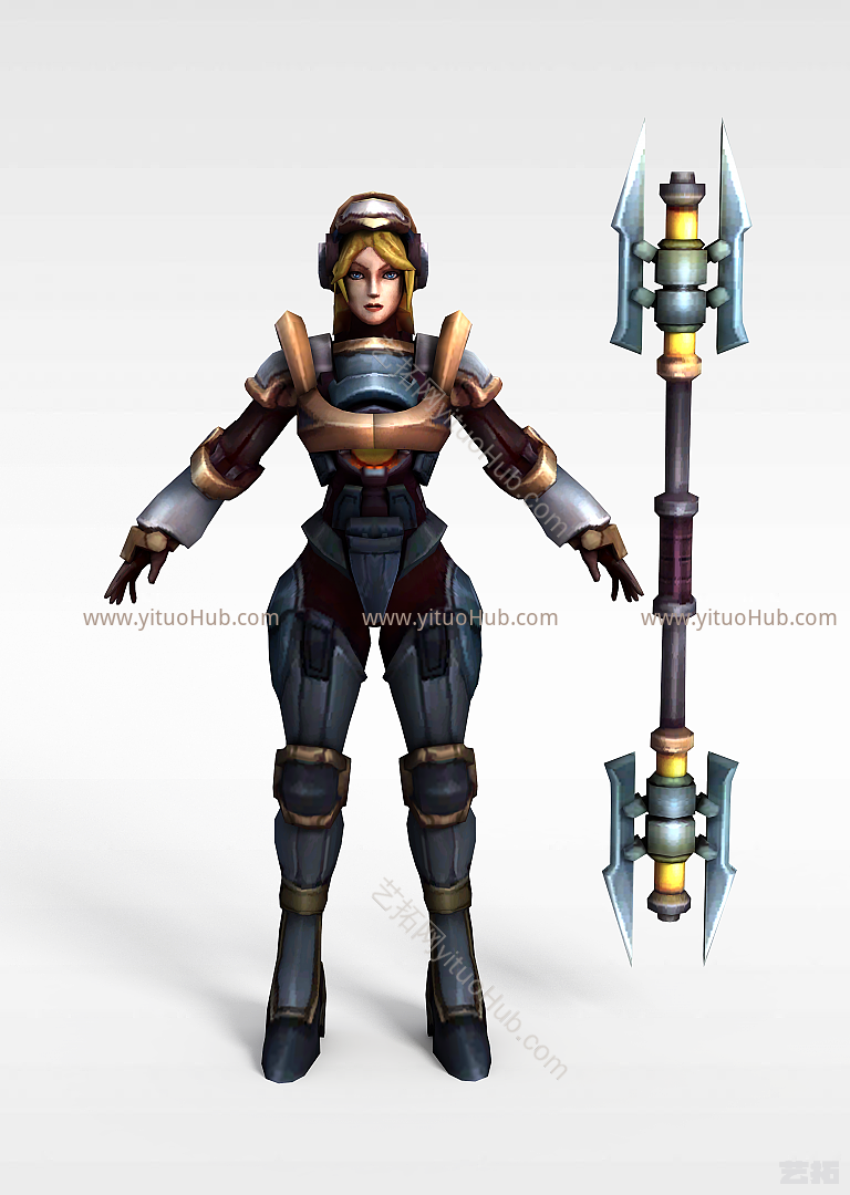 现代LOL拉克丝光辉女郎模型