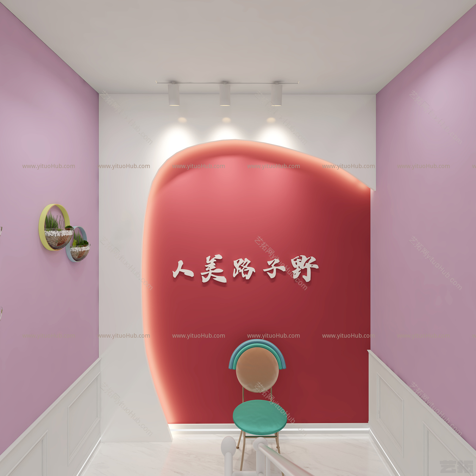 现代娱乐空间过道