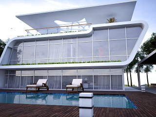现代风格小别墅 带vray文件室外 温室 建筑 车站 活动房屋