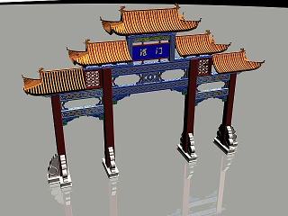 现代牌坊模型