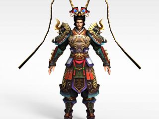 现代游戏赤壁动漫游戏人物男人战士模型