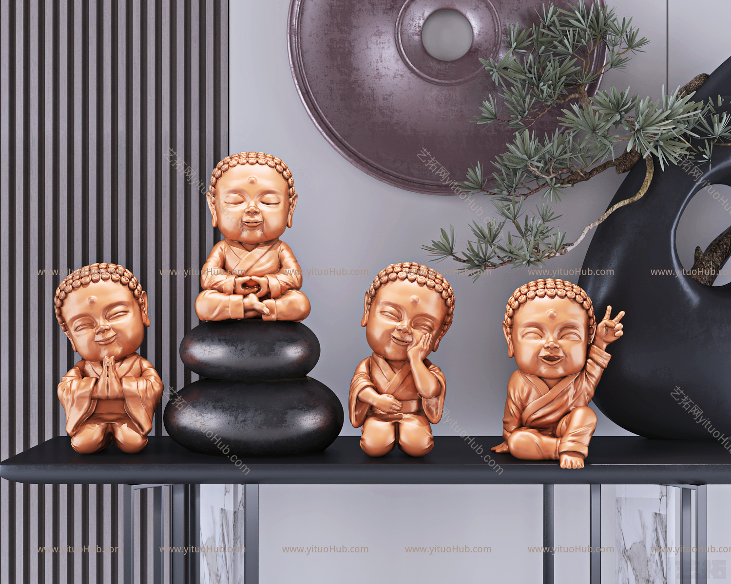新中式雕塑摆件