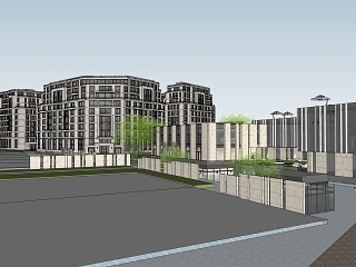 现代小区建筑