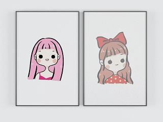现代装饰画模型