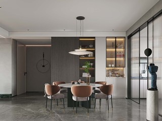 现代客厅 餐厅 沙发