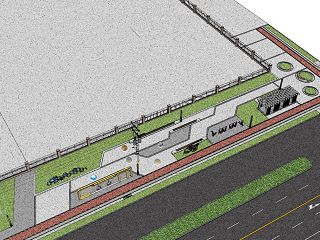 现代绿地口袋公园景观 城市公园 街边线性公园