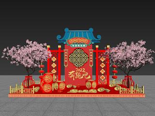 新中式虎年美陈