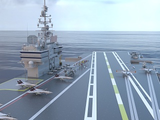 现代美国海军小鹰级航空母舰模型