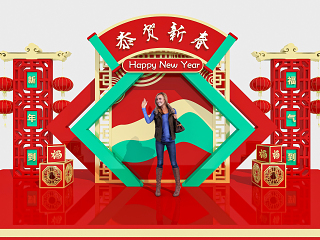新中式新年美陈 春季美陈 春季布置 