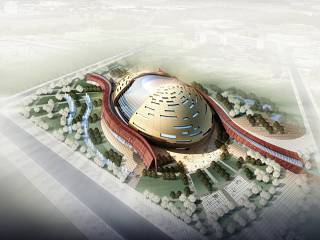 现代歌剧院 音乐厅 文化馆 展览馆建筑外观