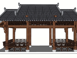 中式古典廊架