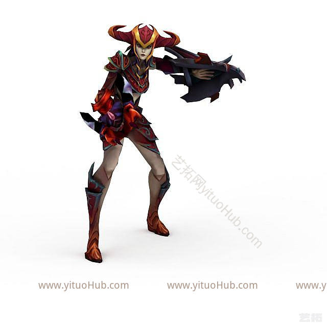 现代LOL希瓦娜龙血武姬模型