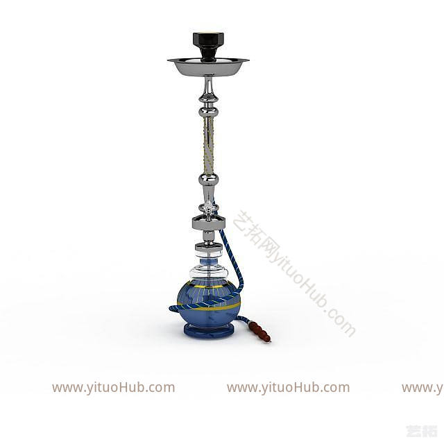 现代酒吧水烟模型