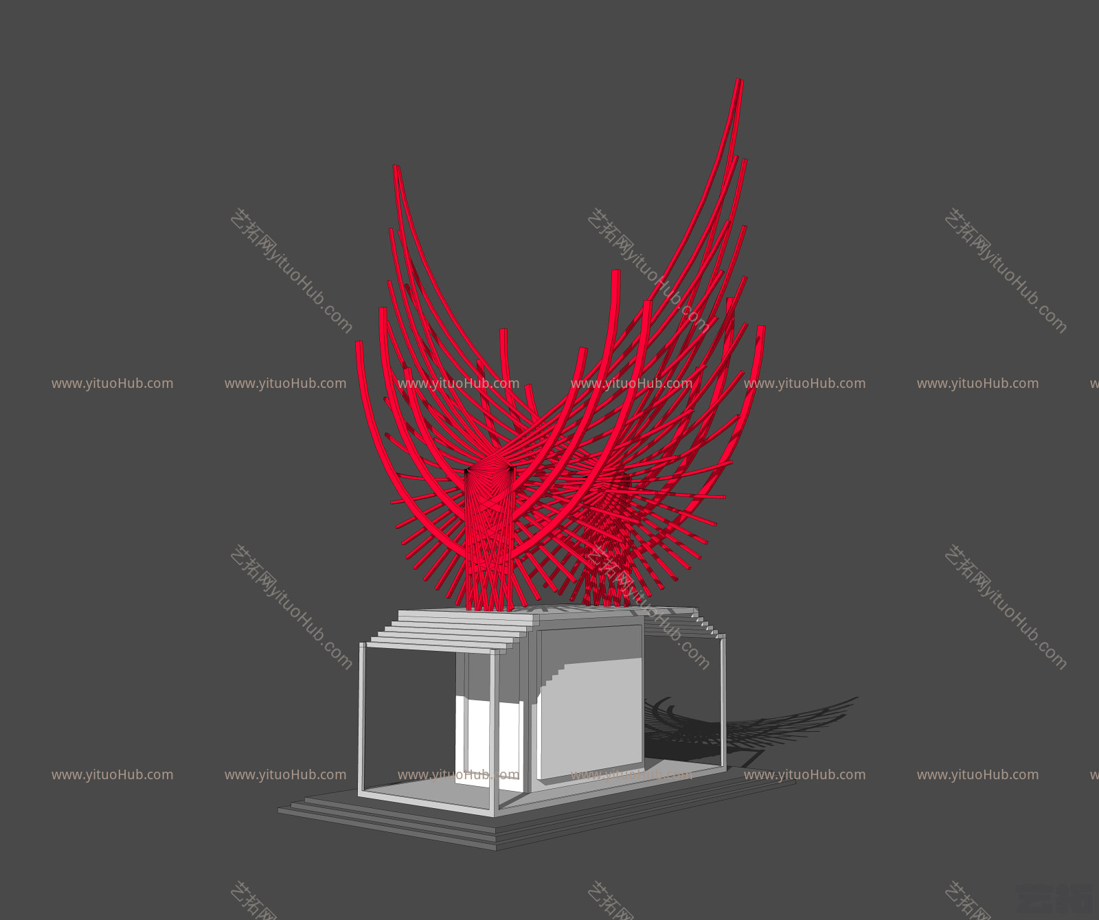 广场雕塑 摆件 现代雕塑3D雕塑