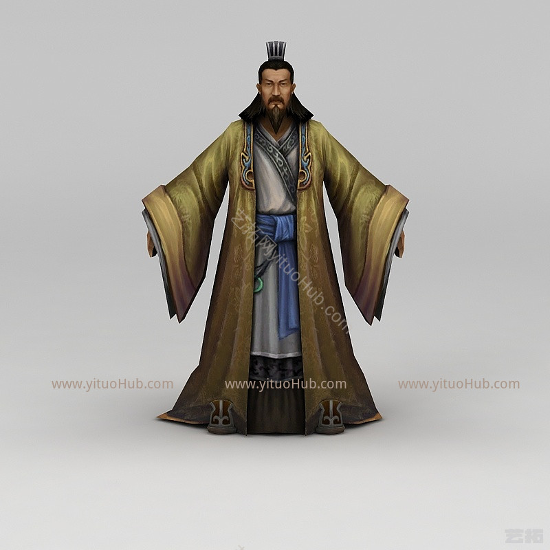现代游戏赤壁动漫游戏人物男人模型