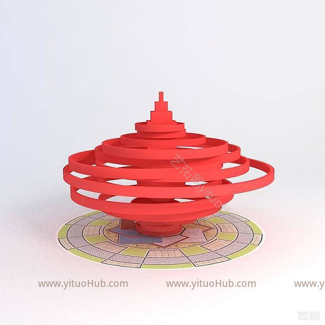 现代广场雕塑模型