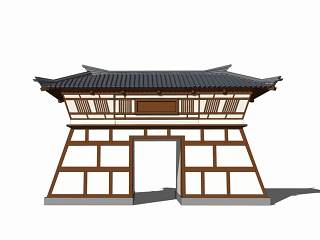 古建汉代宫门门楼