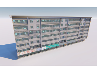 现代小区多层住宅建筑