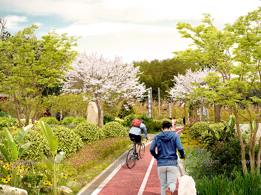 公路绿地景观改造效果图 01