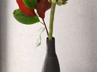现代绿植花瓶模型