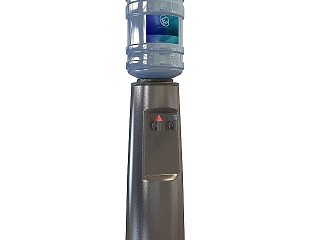 现代桶装立式饮水机模型