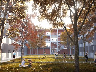 学校教学楼建筑效果图