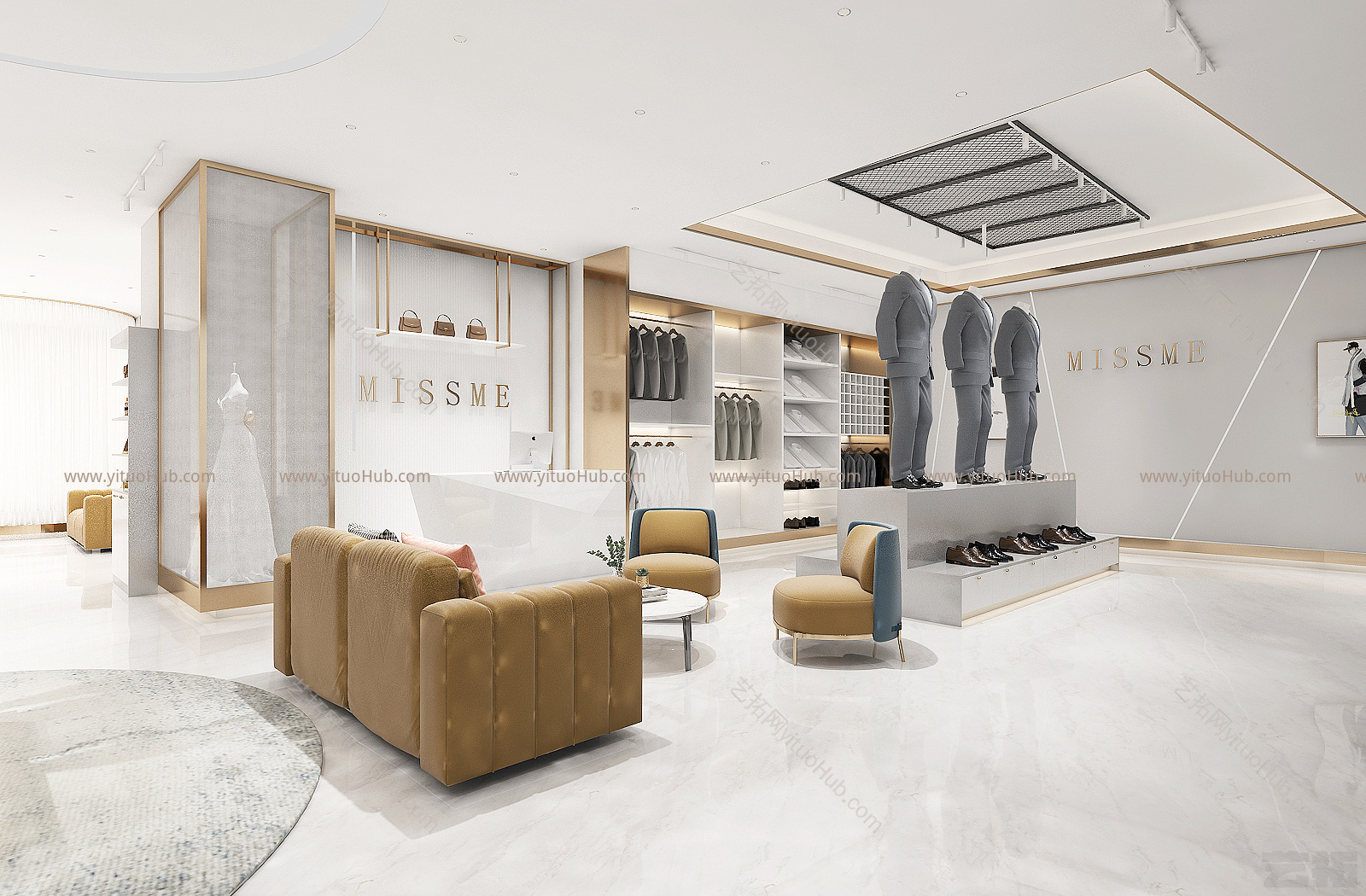 现代专卖店 服装店 婚纱店  